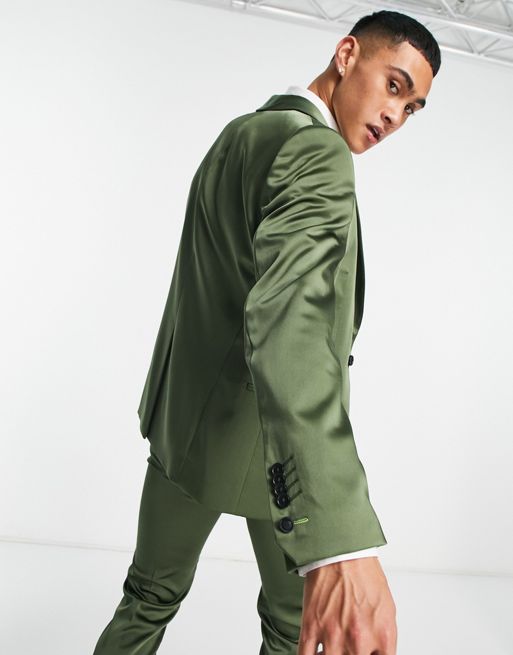 Twisted Tailor draco suit jacket in sage | ASOS