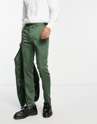 Twisted Tailor draco suit pants in khaki-Green