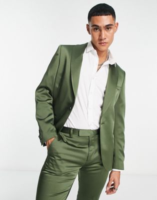 Twisted Tailor draco suit jacket in sage - ASOS Price Checker