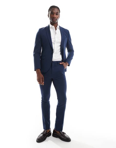 Twisted Tailor Ellroy suit trousers in navy  co-ord - view 1