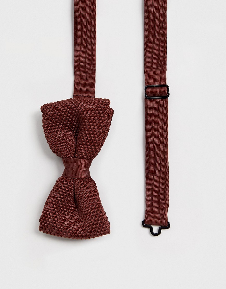 Twisted Tailor - Farfallino marrone in maglia