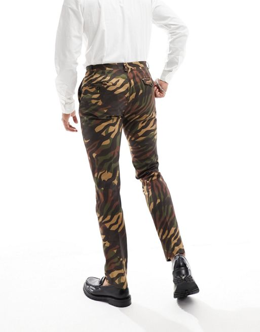 A Bathing Ape Tiger Camo Relaxed Fit Military Pants (Black) – Concepts