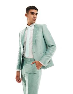 Twisted Tailor Gordimer Suit Jacket In Sage Green