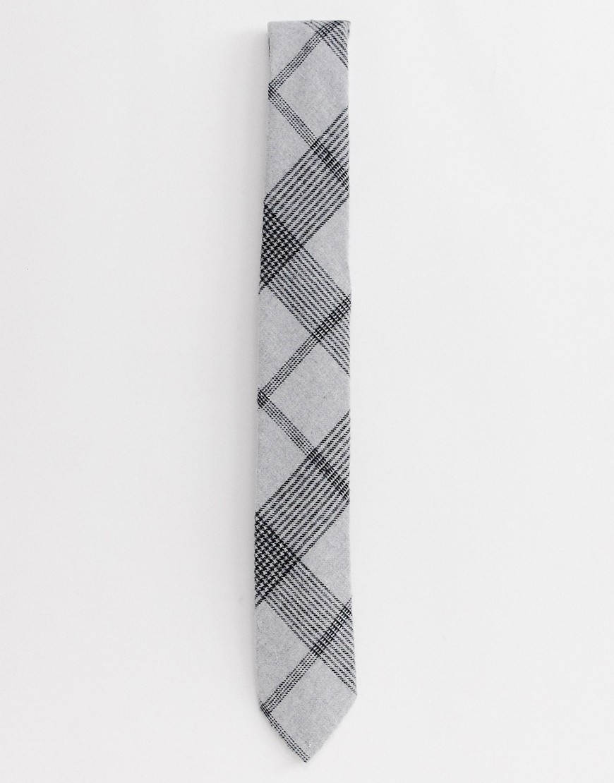 Twisted Tailor – Grå rutig slips