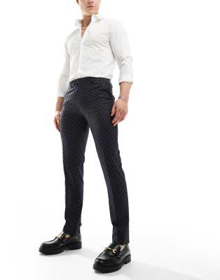 Twisted Tailor Kei suit pants in black