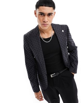 Twisted Tailor kei suit jacket in black - ASOS Price Checker