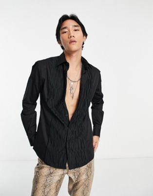 Twisted Tailor kerekes shirt in black  - ASOS Price Checker