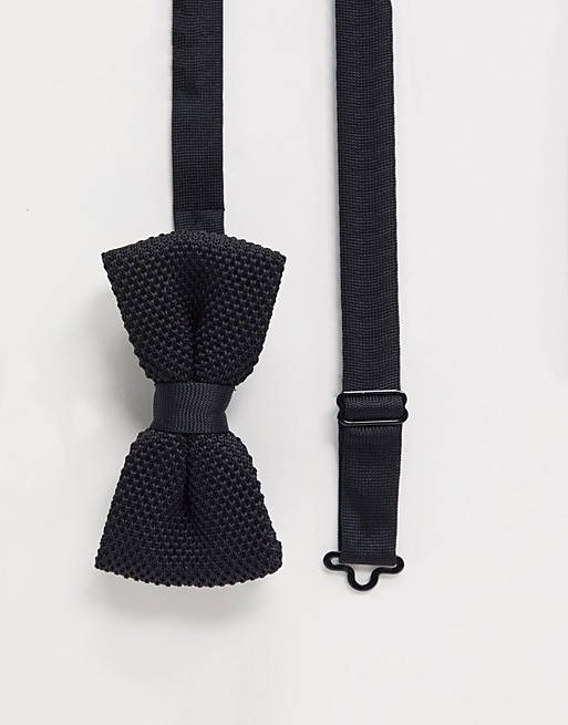 Twisted Tailor knitted bow tie in black | ASOS