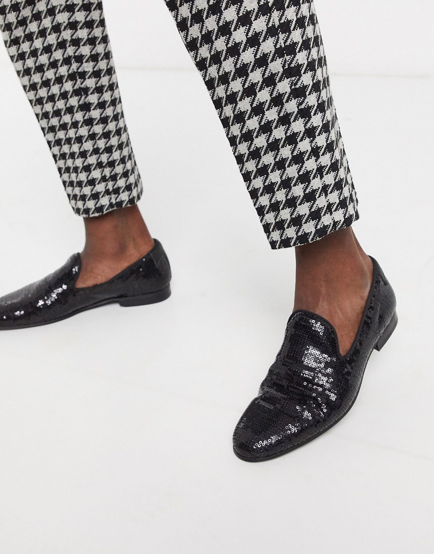 Twisted Tailor - Loafer met pailletten in zwart