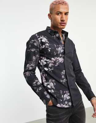 floral long sleeve shirts & tops