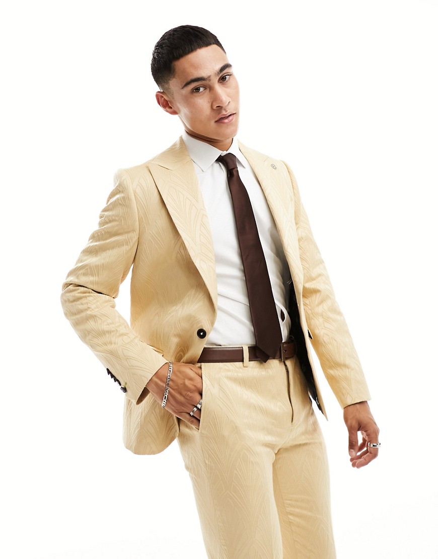 Twisted Tailor Makowski Suit Jacket In Beige-neutral