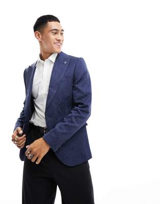 Twisted Tailor makowski suit jacket in navy - ASOS Price Checker