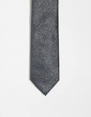 Twisted Tailor manet tie in black and silver-Multi φωτογραφία