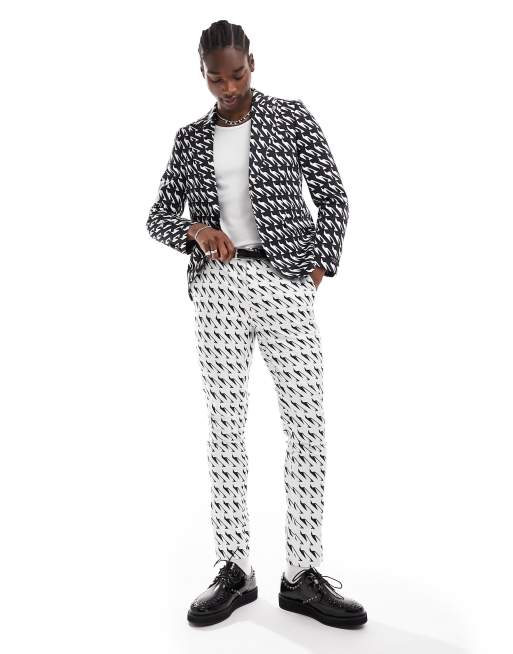 Polo Ralph Lauren Houndstooth Pants Black/White