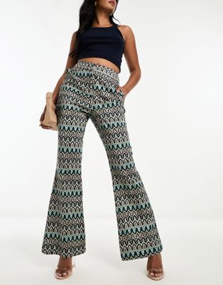 Twisted Tailor bonded lace suit flare trouser in multi - ASOS Price Checker