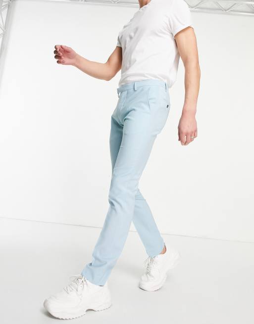 Twisted Tailor - Pantaloni da abito blu menta