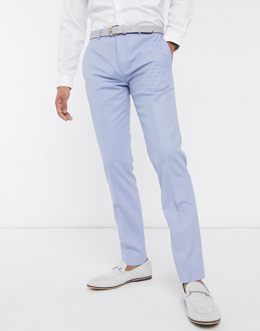 Twisted Tailor - Pantaloni da abito blu pastello