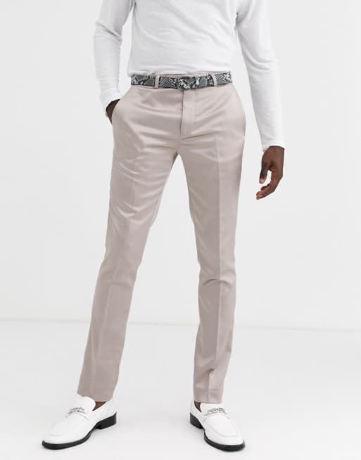 Twisted Tailor - Abito super skinny in rasatello champagne, 3 di 3
