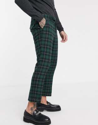tartan pants green
