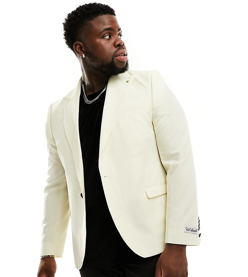 Twisted Tailor Buscot Suit Jacket In Off White
