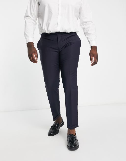 Twisted Tailor Plus buscot suit trousers in navy | ASOS