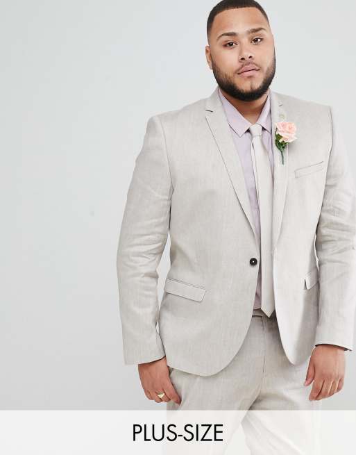 Twisted Tailor PLUS - Giacca da abito nuziale in lino grigio , 2 di 3