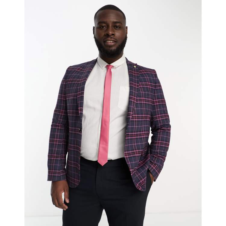 Pink tartan outlet blazer