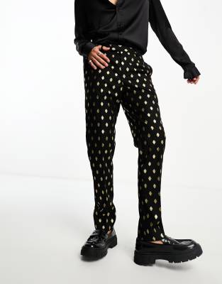 Twisted Tailor Twisted Tailor puccini slim suit trousers in black