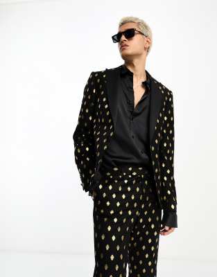 Twisted Tailor puccini suit jacket in black - ASOS Price Checker