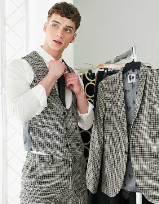 Twisted Tailor – Pudwill – Granatowo-beżowy garnitur w kratkę, 2 z 2