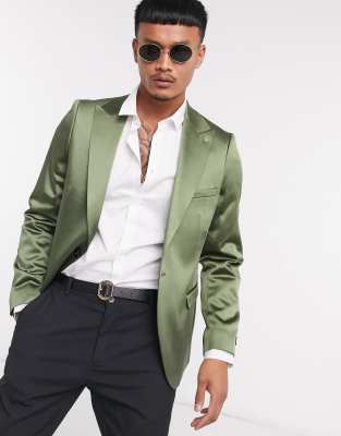 mens satin suit jacket