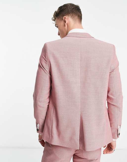 Twisted Tailor schaar suit jacket in pink cotton texture, 5 of 5