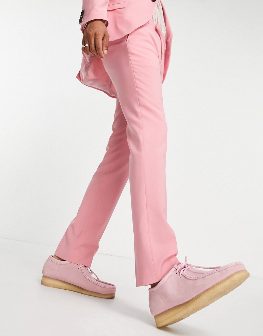Twisted Tailor Skinny Fit Suit Pants In Rose Pink