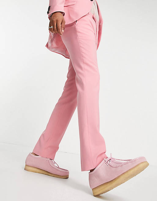 Twisted Tailor skinny fit suit trousers in rose pink