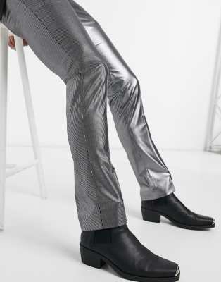 silver skinny pants