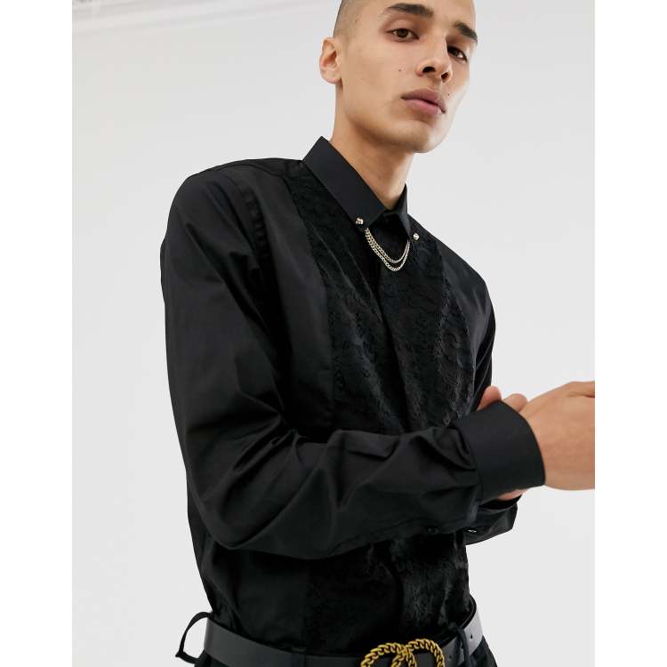 How to wear a chain with a collared outlet shirt