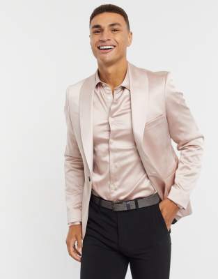 Twisted Tailor Skinny Suit Jacket In Blush Pink ModeSens