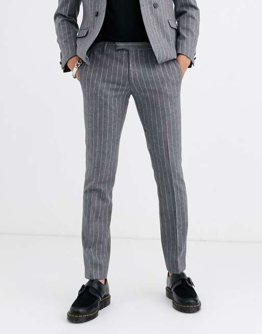 grey pinstripe pants