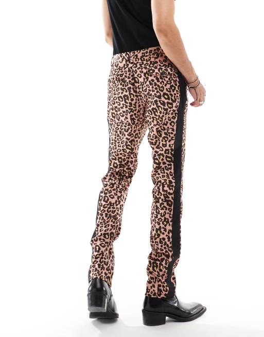 Twisted Tailor slim suit pants in leopard print - part of a
