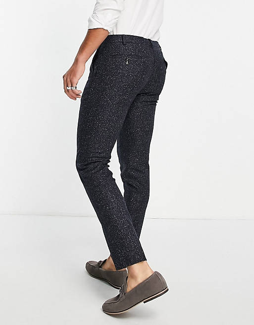 Suits Twisted Tailor Stan trousers in dark navy 