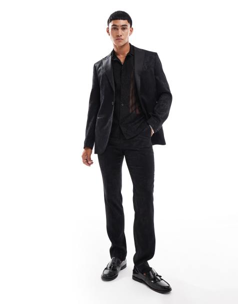 Twisted Tailor suit co-ord in black floral - view 1