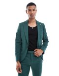 Twisted Tailor suit jacket in dark green