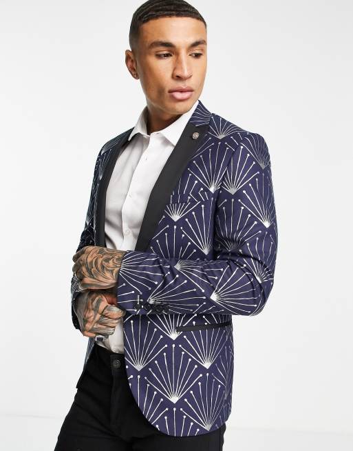 Patterned suit shop jacket mens