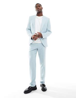 Twisted Tailor Suit Pants In Baby Blue Pinstripe
