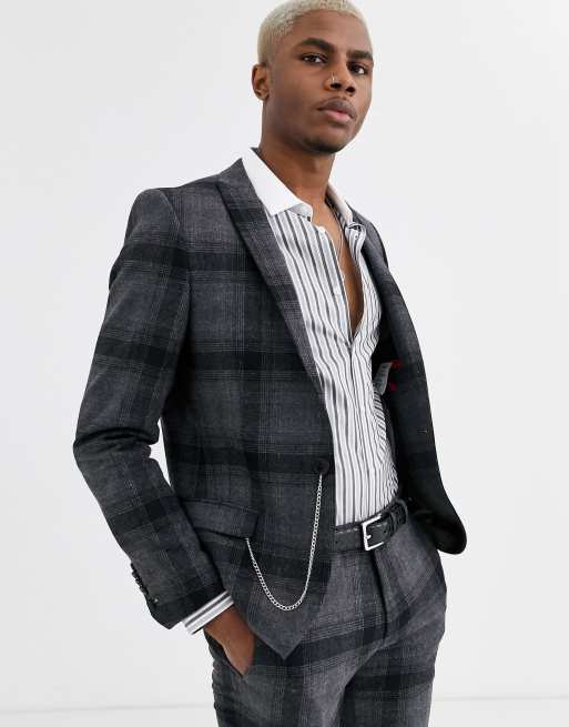 Twisted Tailor super skinny double breasted suit in stone, 3 of 3