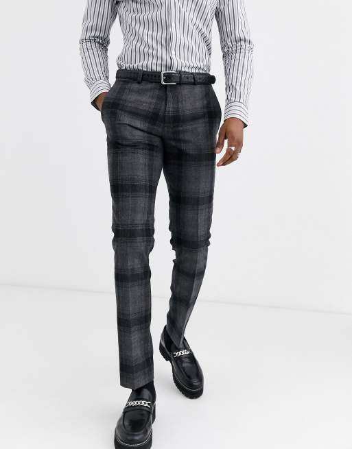 Twisted Tailor super skinny fit suit in wide gray check, 2 of 2