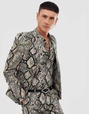 snakeskin suit jacket