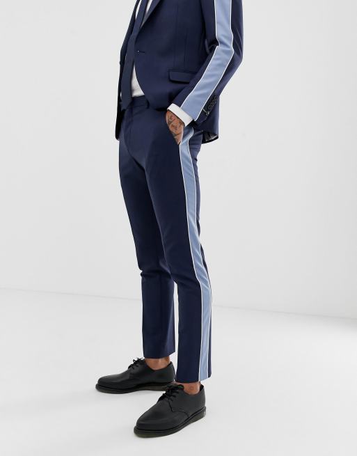 side stripe suit pants