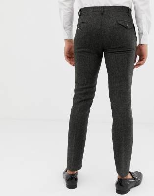 skinny tweed trousers