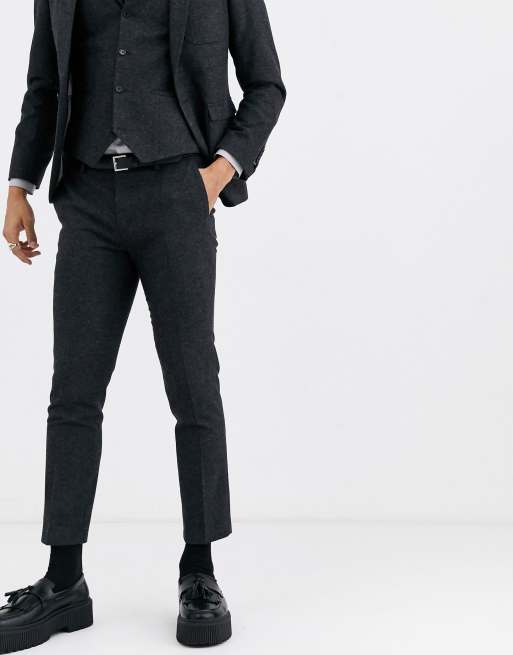 Twisted Tailor super skinny suit with patch pockets in dark grey, 3 of 4
